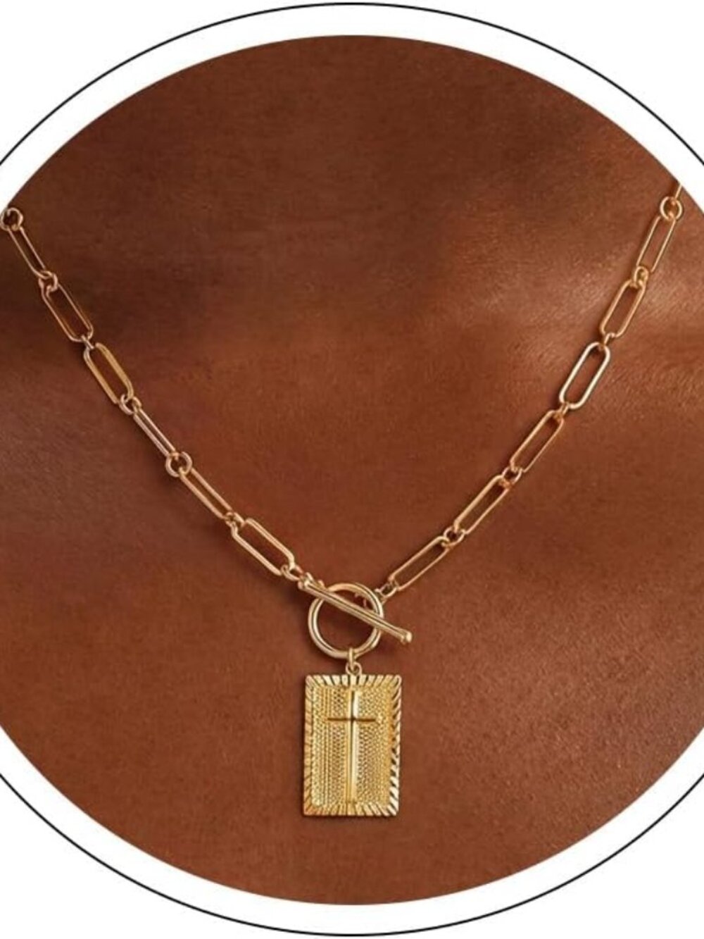 Cross Necklace for Women 14K Gold Plated/Silver Plated Chunky | Cross Pendant Ne